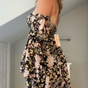 Misguided off the shoulder floral dress